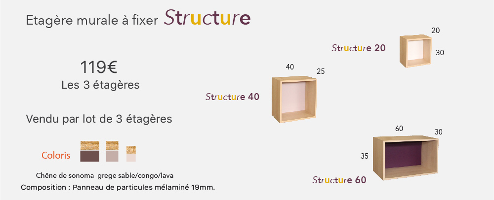 rangements/etagere structure